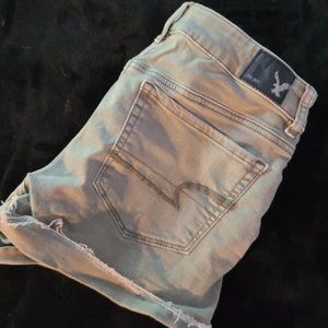 AE Denim Light Green Shorts